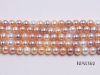 Wholesale 8-9mm Multi-color Round Freshwater Pearl String