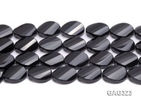wholesale 18*25mm black oval faceted Agate Strings