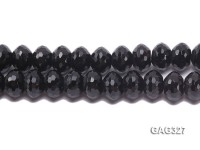 wholesale 10*14mm black Faceted wheel-shaped Agate Strings
