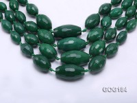 Wholesale 9×13-20x35mm Vivid Green Faceted Oval Gemstone String