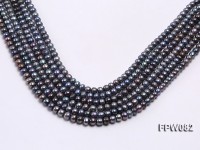Wholesale 8-9mm Black Flat Cultured Freshwater Pearl String