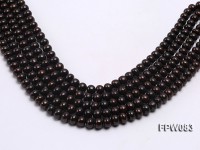 Wholesale 8-9mm Black Flat Cultured Freshwater Pearl String