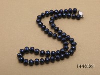 Classic 7-8mm Black Flat Cultured Freshwater Pearl Necklace