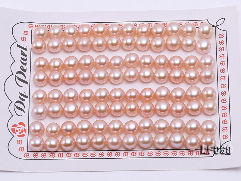 Wholesale Cards of 7-7.5mm Lavender Flat Freshwater Pearls—48 Pairs