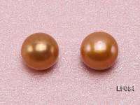 Wholesale Cards of 7-7.5mm Golden Flat Pearls—33 Pairs