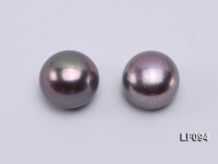 Wholesale Cards of 9.5-10mm Black Flat Pearls–27 Pairs