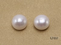 Wholesale Cards of 9.5-10mm Classic White Flat Pearls–27 Pairs