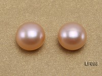 Wholesale Cards of 9.5-10mm Pink Flat Pearls–30 Pairs