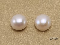 Wholesale Cards of AA-grade 10-10.5mm Classic White Flat Freshwater Pearls—27 Pairs