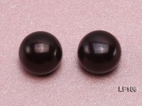 Wholesale Cards of 10-11mm Black Flat Pearls–27 Pairs