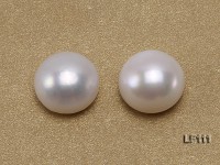 Wholesale Cards of AA-grade 10-11mm Classic White Flat Pearls–16 Pairs