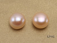 Wholesale Cards of AA-grade 10-11mm Natural Pink Flat Freshwater Pearls—16 Pairs