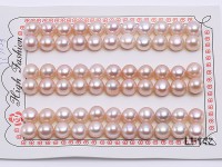 Wholesale Cards of AA-grade 8-8.5mm Lavender Flat Freshwater Pearls—33 Pairs