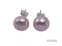 11-12mm Lavender Flat Freshwater Pearl Necklace, Bracelet and Stud Earrings Set
