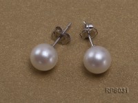 7-8mm white round freshwater pearl necklace,bracelet and earring set