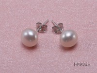 8-8.5mm White Flat Freshwater Pearl Necklace, Bracelet and Stud Earrings Set