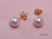 6.5-7.5mm White Flat Freshwater Pearl Necklace, Bracelet and Stud Earrings Set