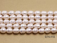 Wholesale 10×12.5mm Rice-shaped Freshwater Pearl String