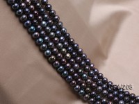 Wholesale AA 11-12mm High-quality Brown Round Freshwater Pearl String