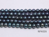 Wholesale AA-grade 10-11mm Black Round Freshwater Pearl String
