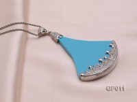 50x70mm Blue petal-shape Turquoise pendant