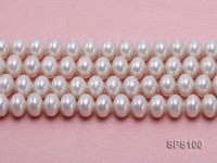 Wholesale 9x12mm White Abacus-shaped Seashell Pearl String