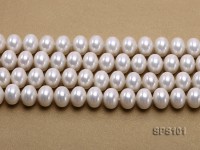 Wholesale 11x14mm Classic White Abacus-shaped Seashell Pearl String
