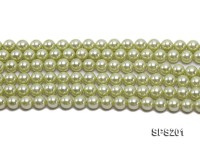 Wholesale 10mm Yellowish Green Round Seashell Pearl String