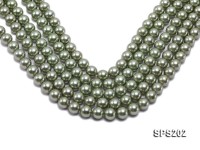 Wholesale 10mm Light Green Round Seashell Pearl String