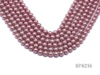 Wholesale 10mm Round Lavender Seashell Pearls String