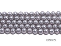 Wholesale 12mm Round Lavender Grey Seashell Pearl String
