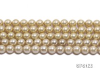 Wholesale 12mm Champagne Round Seashell Pearl String