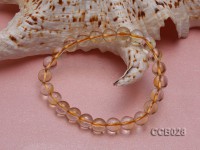 8mm Round Citrine Beads Elastic Bracelet