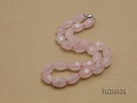 12x16mm Oval Rose Quartz Necklace