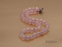 10x12mm Faceted Rose Quartz Necklace