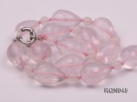 15x20mm Drop-shaped Rose Quartz Beads Necklace