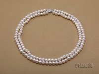 Classic 2-strand 6.5-7.5mm freshwater pearl necklace