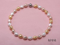 12x16mm drip-shape south seashell pearl necklace