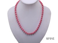 8mm peach shell pearl necklace bracelet earring set