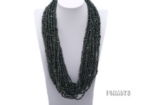 Dark Green 6-7mm chunky freshwater pearl necklace