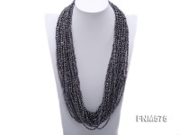 Grey 4-5mm chunky freshwater pearl necklace