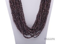 Coffee 4-5mm chunky freshwater pearl necklace