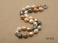 12.5×15.5mm Multicolor Sea Shell Pearl Necklace