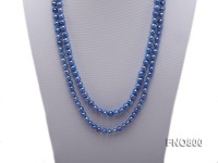 6.5×7.5mm Blue Freshwater Pearl Necklace