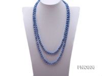 Blue Freshwater Pearl Long Necklace