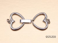 16x25mm Double-heart 18K Gold-plated Clasp