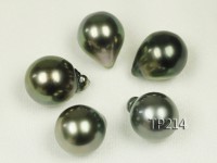 Tahitian Pearl–AA-grade 11-13.5mm Drop-shaped Natural Black Pearl