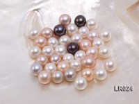 AAA-grade 11-12mm Round Natural Pink/White/Lavender Freshwater Loose Pearl