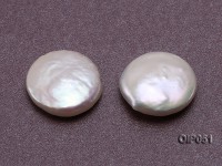 Wholesale AAA-grade White 6x19mm Button-shaped Loose Pearls