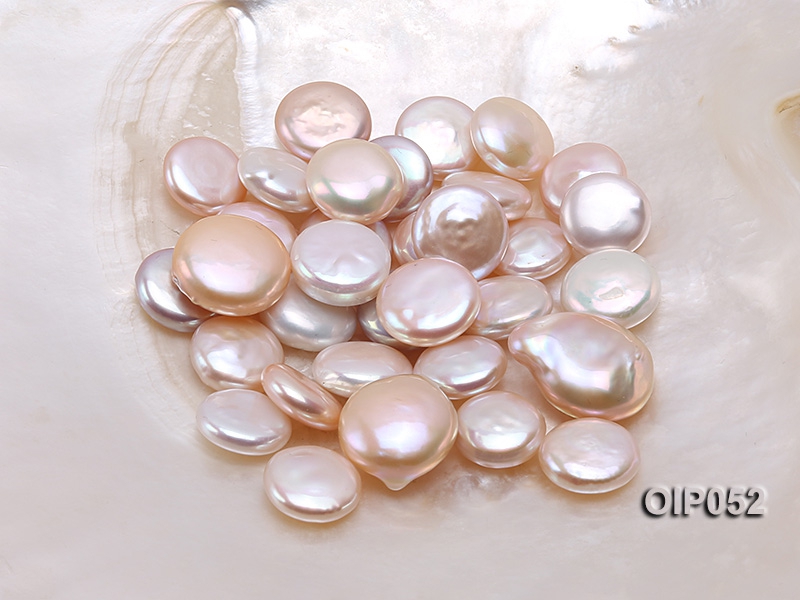 Wholesale AAA-grade 16x26mm White/Pink/Lavender Button-shaped Pearl